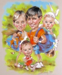 Семейный шарж 3