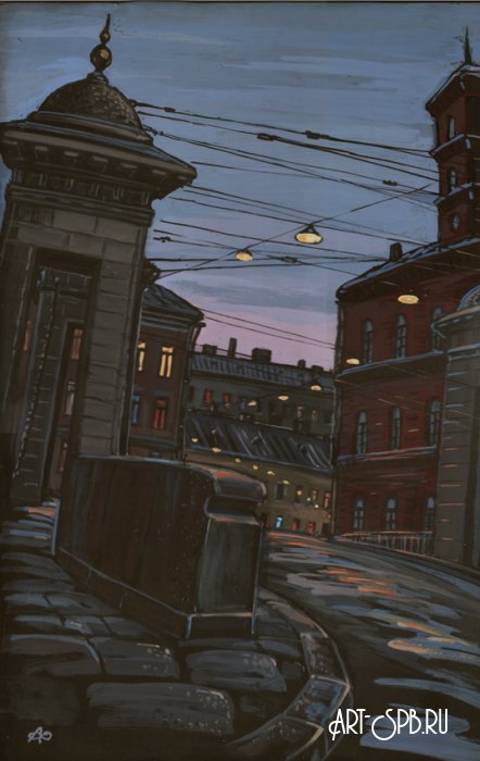 Калинкин мост. Ночь