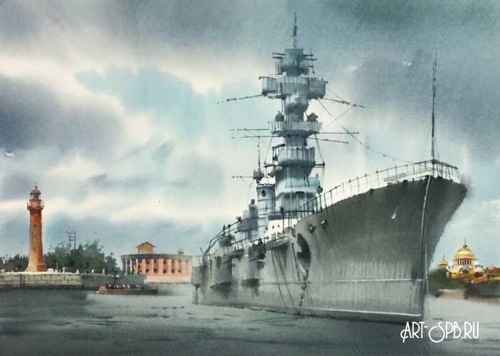 Линкор «Марат» на рейде Кронштадта Линкор «Марат» на рейде Кронштадта