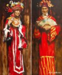 Китайские жених и невеста. Диптих