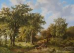 Лесной пейзаж со стадом и пастухами. Копия. Баренд Корнелис Куккук
