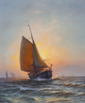 Рассвет в море. Кристиан Мёльстед