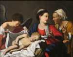 Мадoнна с младенцем, Святой Анной и Ангeлом. Карло Сарачени