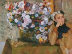 Портрет в образе Женщина с хризантемами. Эдгар Дега