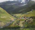 Осетия. Село Лац вечером