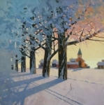 Деревья в инее