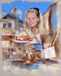 Шарж. Утро в Париже