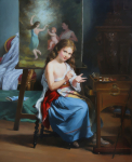 Детский портрет в мастерской. Копия. Фриц Цубер-Бюлер