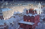 Снежный покров на Московских крышах