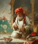 Старик с кальяном
