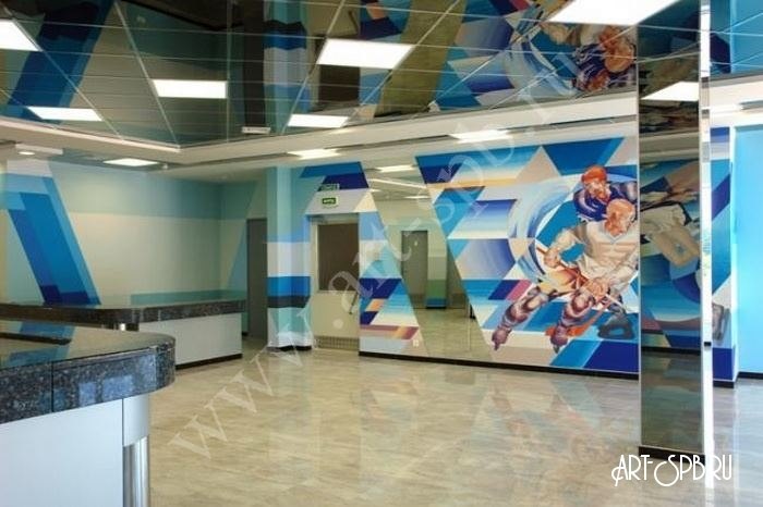 Хоккей. Роспись стен в спорткомплексе Хоккей. Роспись стен в спорткомплексе