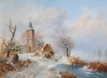 Голландский зимний пейзаж. Фредерик Маринус Круземан