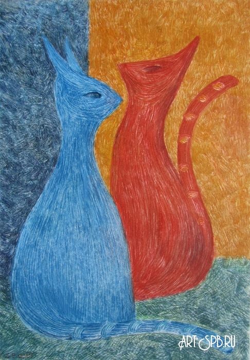Монотипия Монотипия. Коты