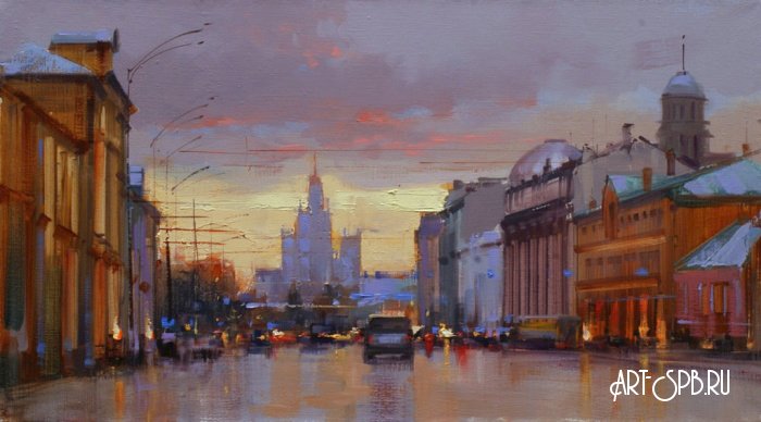 Опускаются сумерки. Новая площадь
