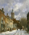 Голландская уличная сцена. Адрианус Эверсен