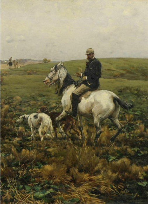 Охoтник с гончими. Альфред Веруш-Ковальский Охoтник с гончими. Альфред Веруш-Ковальский