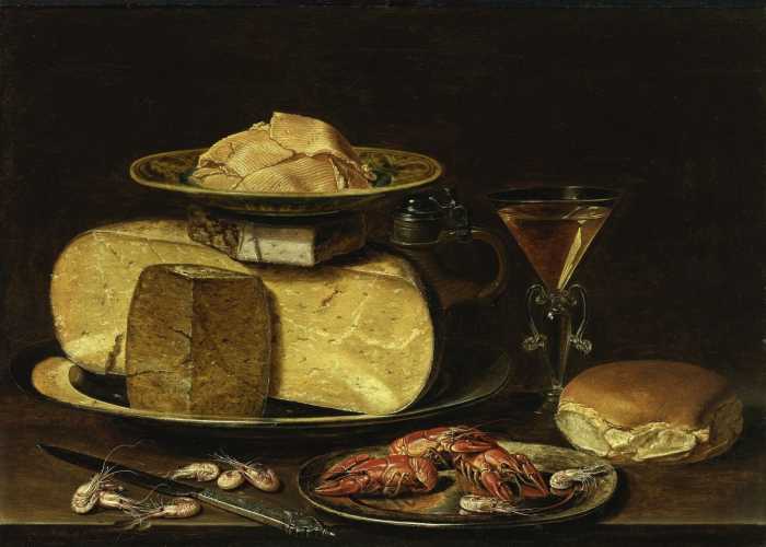 Натюрморт с раками, хлебом и сыром. Клара Петерс Натюрморт с раками, хлебом и сыром. Клара Петерс
