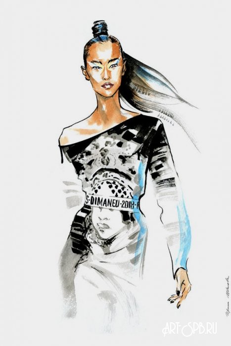 Девушка в платье с Врубелевскими мотивами (Dimaneu collection) Девушка в платье с Врубелевскими мотивами (Dimaneu collection)