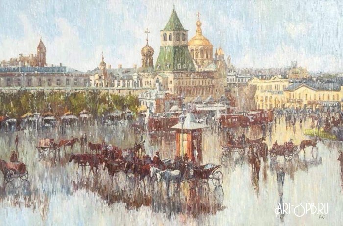 Вид на Москву. Лубянская площадь XIX век