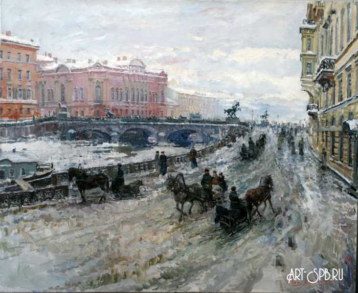 Петербург 19 в. Аничков мост Петербург 19 в. Аничков мост