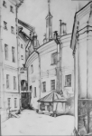 Петербургский двор (копия М. Добужинского)