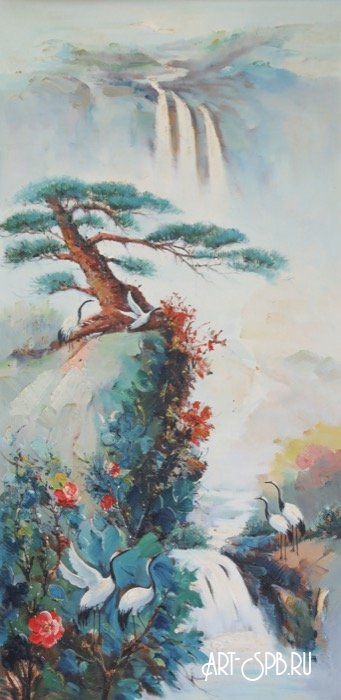 Журавли и сосна