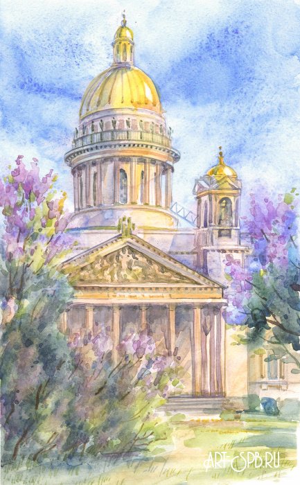 Сирень у Исаакиевского собора. Весна в городе. Сирень у Исаакиевского собора. Весна в городе.