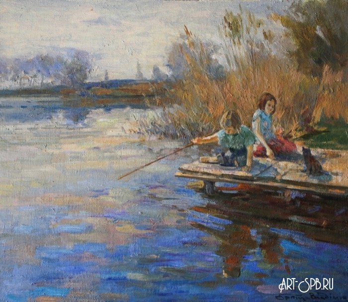 Дети на рыбалке