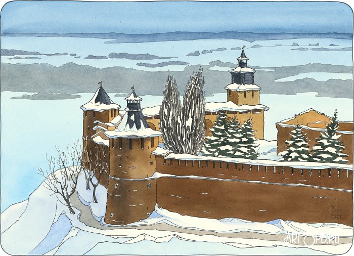 Нижегородский Кремль зимой. Февраль Нижегородский Кремль зимой. Февраль