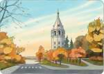 Нижегородский Кремль осенью. Колокольня Спасо-Преображенского собора
