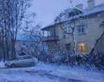 Зимний уют в старом дворе