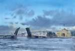 Дворцовый мост ночью