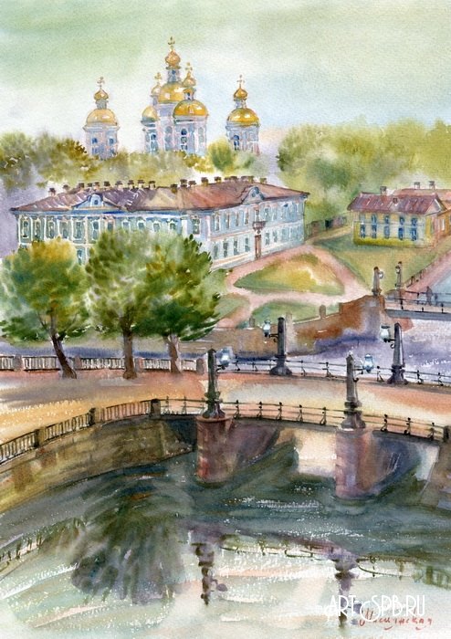 Красногвардейский мост. Никольский собор
