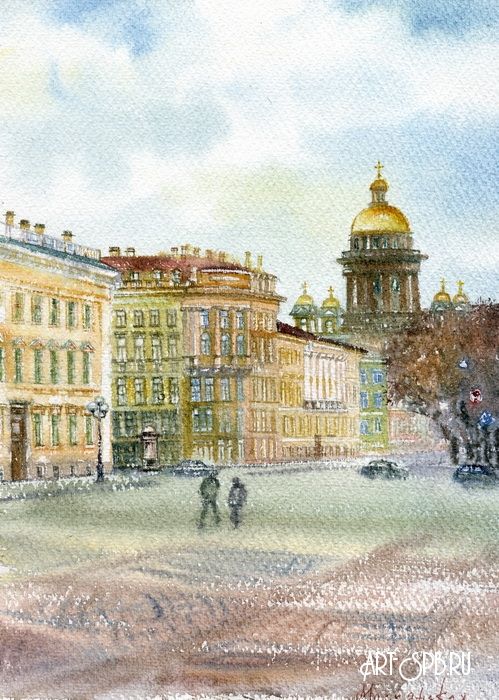 Дворцовая площадь вид на Исаакий Дворцовая площадь вид на Исаакий