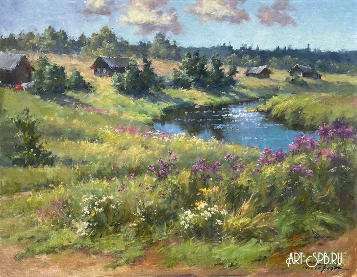 На жарком солнце. Берега реки Оять На жарком солнце. Берега реки Оять