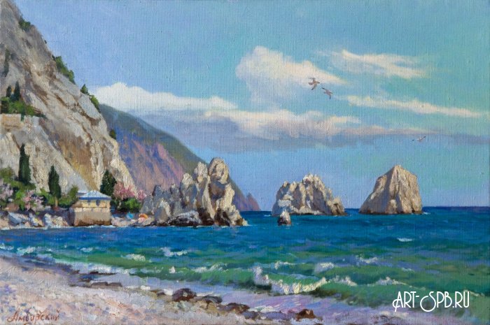 Берег моря в Гурзуфе