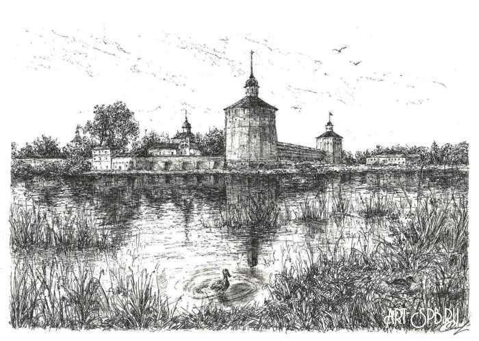 Вид на Кирилло-белозерский монастырь