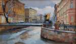 «Город в снежных оковах». Санкт-Петербург, Банковский мост