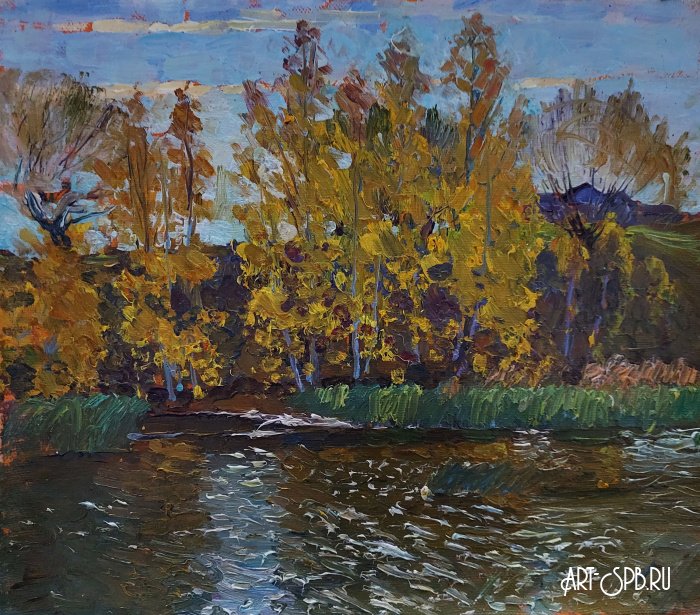Золотая осень. Березы у воды Золотая осень. Березы у воды