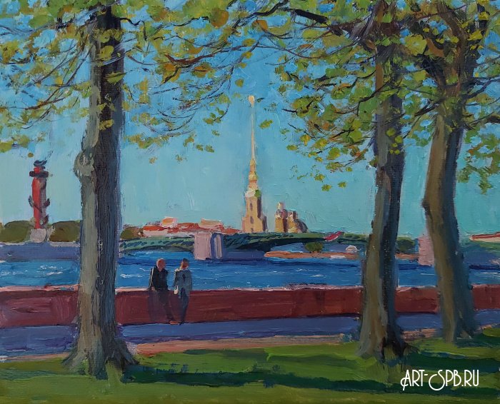 Весенний этюд на Адмиралтейской набережной