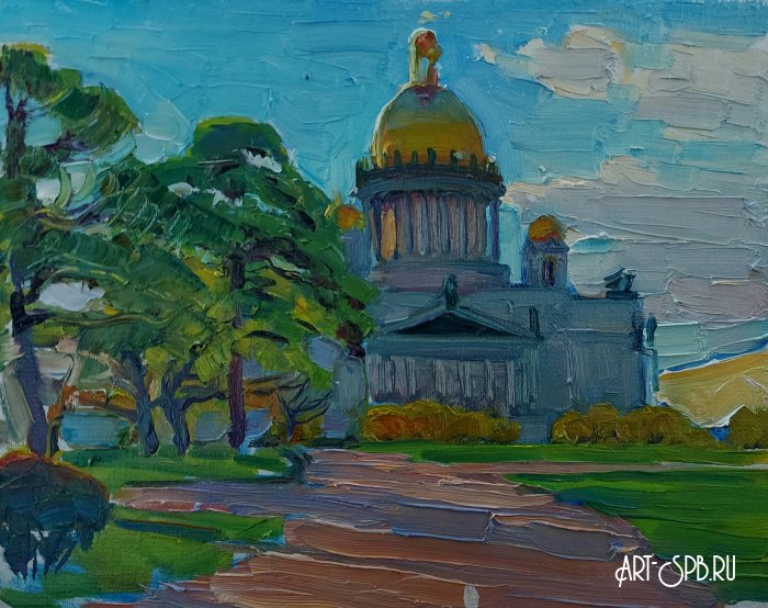 Весенний этюд в Исаакиевском сквере