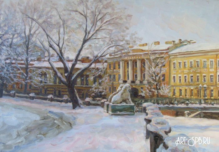 Львиный мост зимой Львиный мост зимой
