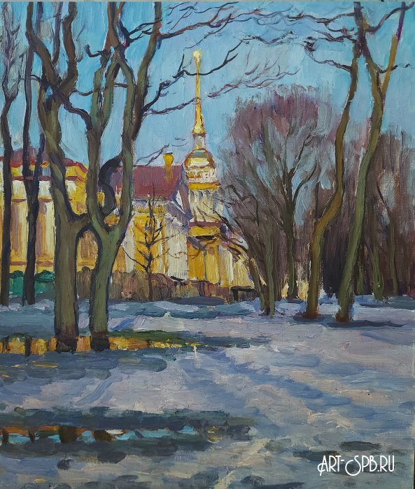 Последний снег в Александровском саду Последний снег в Александровском саду