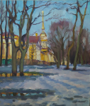 Последний снег в Александровском саду
