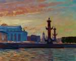 Летний вечер в Петербурге. Стрелка Васильевского острова