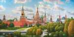 Кремль сквозь зелень Зарядья