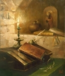 В келье