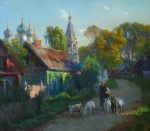 Пейзаж с козами