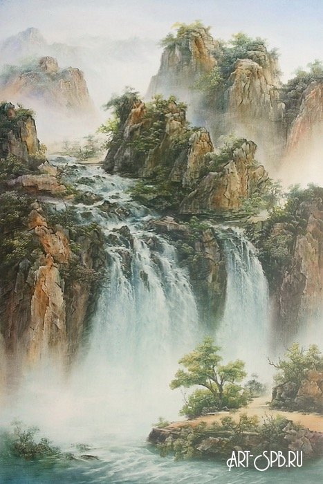 Каскад водопадов в Лушань