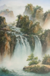 Каскад водопадов в Лушань